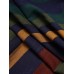 Mens Vintage Multi  Color Striped Print Button Up Home Casual Long Sleeve Robes With Pockets